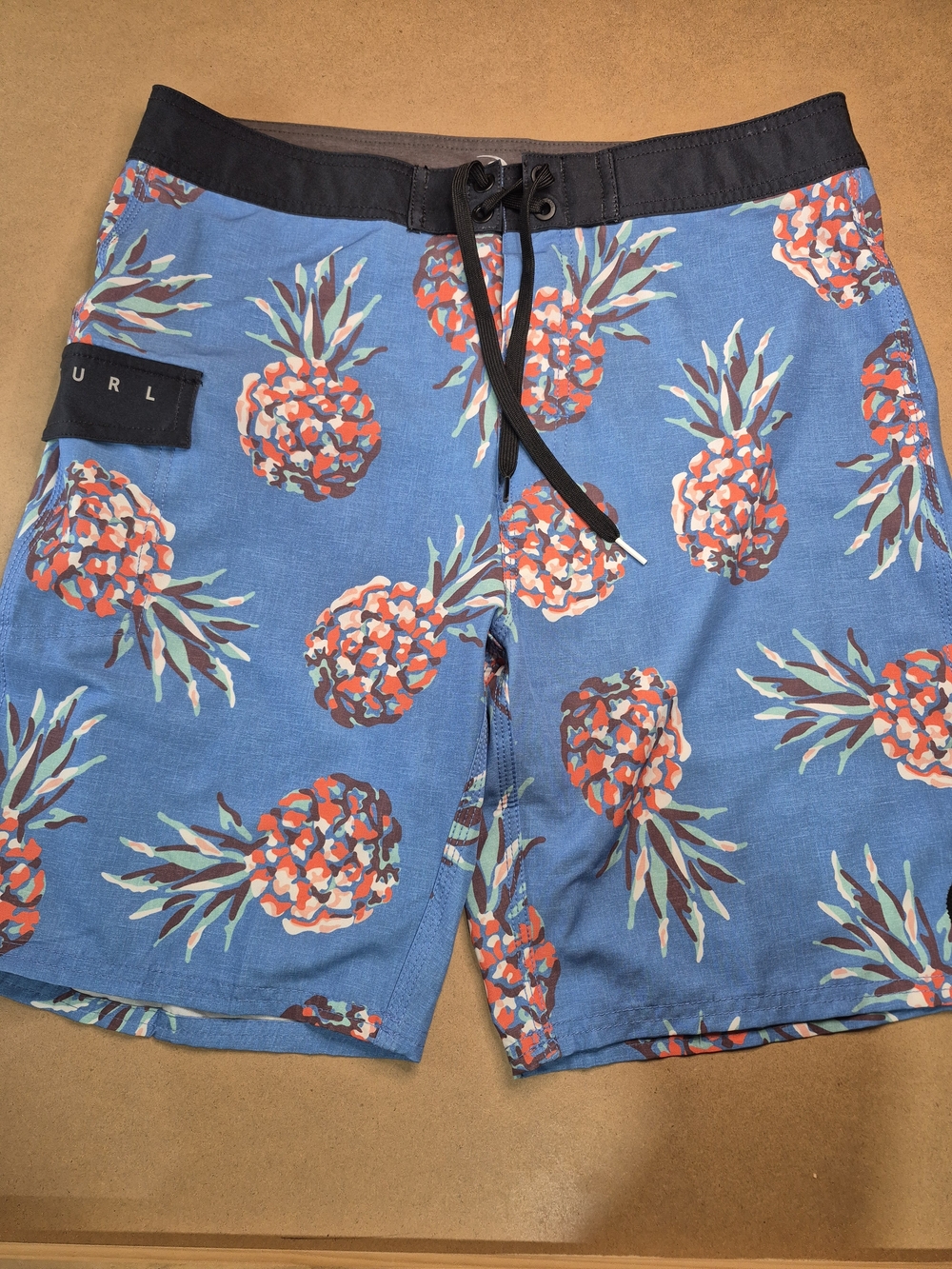 Hurley Blue Pineapple Print Men's Swim Trunks